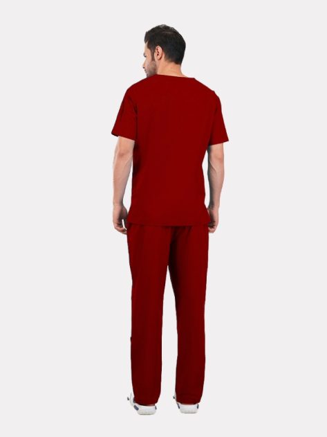 Classic Panel Scrubs Maroon