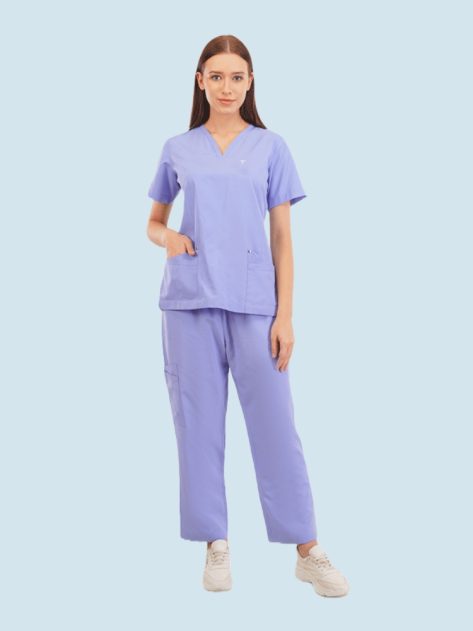 Curved V-Neck Scrubs